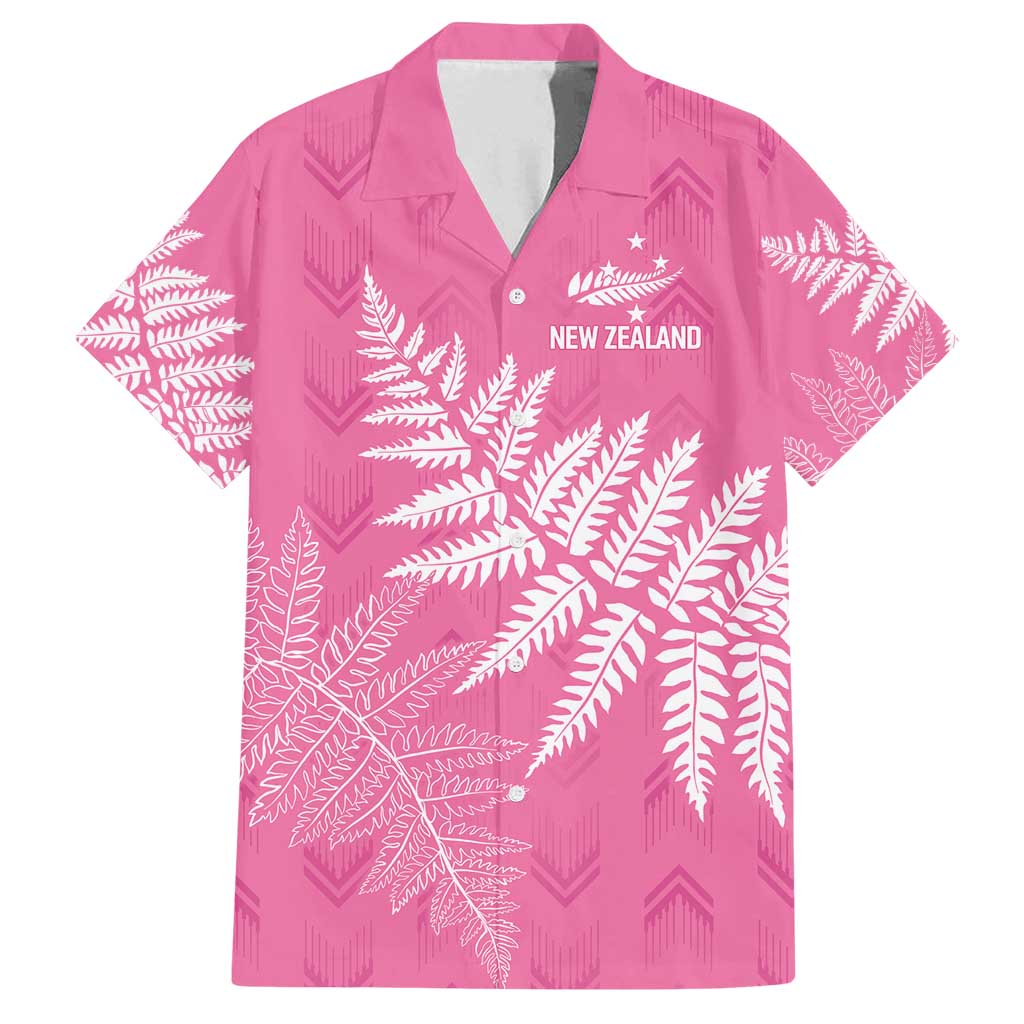 New Zealand Lawn Bowls Breast Cancer Personalized Family Matching Off Shoulder Maxi Dress and Hawaiian Shirt Wrap-Around Silver Fern - Polynesian Pride