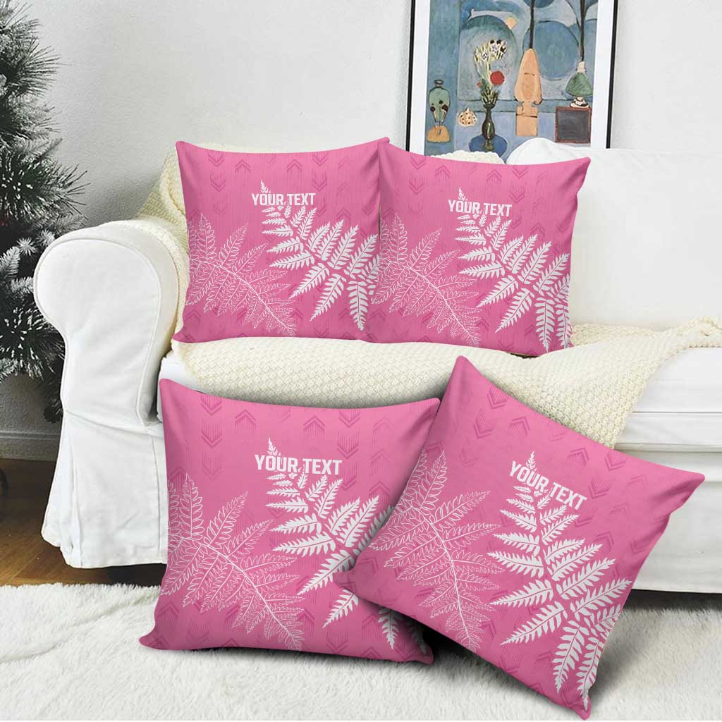 New Zealand Lawn Bowls Breast Cancer Personalized Pillow Cover Wrap-Around Silver Fern - Polynesian Pride
