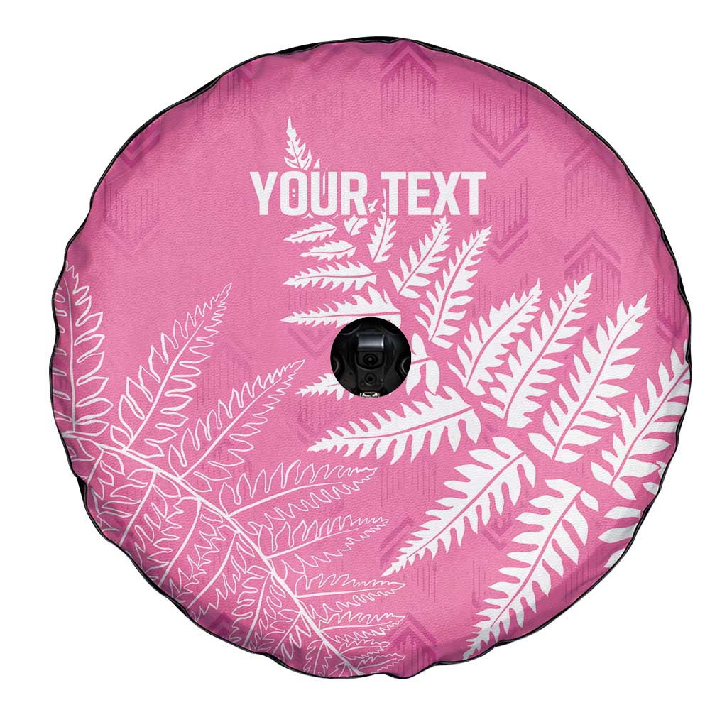 New Zealand Lawn Bowls Breast Cancer Personalized Spare Tire Cover Wrap-Around Silver Fern - Polynesian Pride