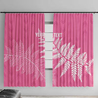 New Zealand Lawn Bowls Breast Cancer Personalized Window Curtain Wrap-Around Silver Fern - Polynesian Pride
