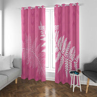 New Zealand Lawn Bowls Breast Cancer Personalized Window Curtain Wrap-Around Silver Fern - Polynesian Pride