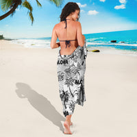 Aloha Vintage Quilt Sarong Hawaiian Seamless - White LT7 - Polynesian Pride