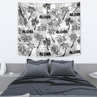 Aloha Vintage Quilt Tapestry Hawaiian Seamless - White LT7 - Polynesian Pride