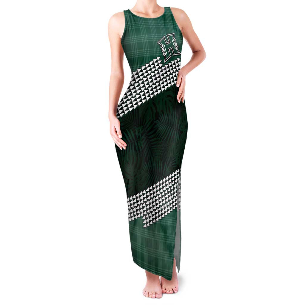 Rainbow Warriors Hawaii Personalized Palaka Family Matching Tank Maxi Dress and Hawaiian Shirt - Polynesian Pride