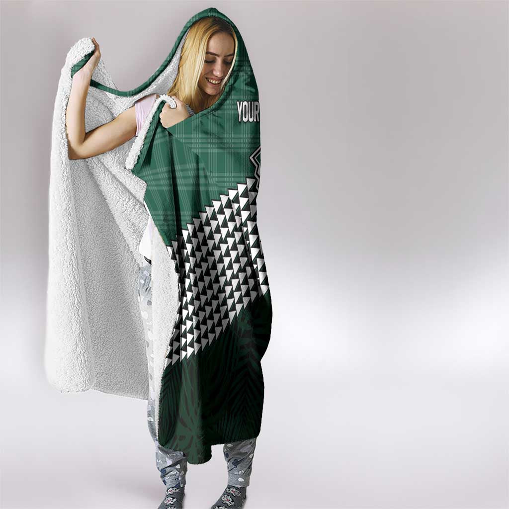 Rainbow Warriors Hawaii Personalized Palaka Hooded Blanket - Polynesian Pride