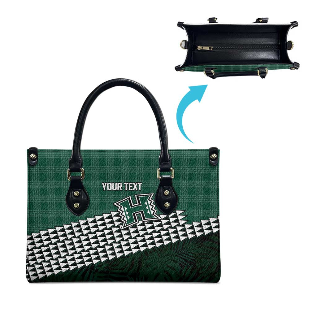 Rainbow Warriors Hawaii Personalized Palaka Leather Bag - Polynesian Pride