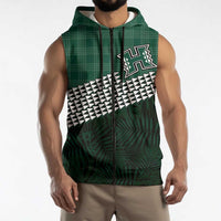 Rainbow Warriors Hawaii Personalized Palaka Sleeveless Zip Hoodie - Polynesian Pride