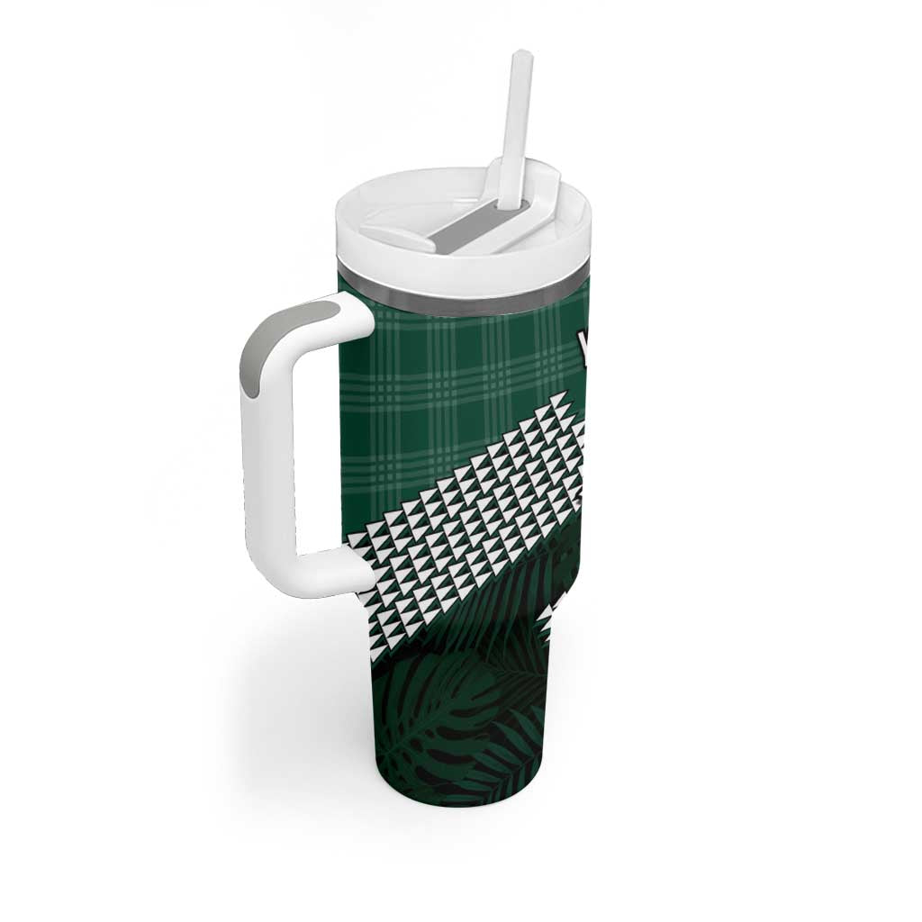 Rainbow Warriors Hawaii Personalized Palaka Tumbler With Handle - Polynesian Pride