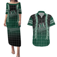 Rainbow Warriors Hawaii Palaka Couples Matching Puletasi and Hawaiian Shirt Maile Lei - Polynesian Pride