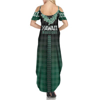 Rainbow Warriors Hawaii Palaka Family Matching Summer Maxi Dress and Hawaiian Shirt Maile Lei - Polynesian Pride
