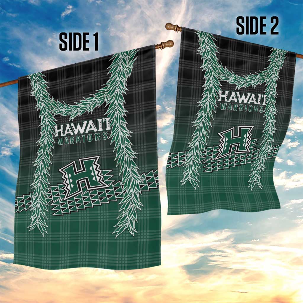 Rainbow Warriors Hawaii Palaka Garden Flag Maile Lei - Polynesian Pride