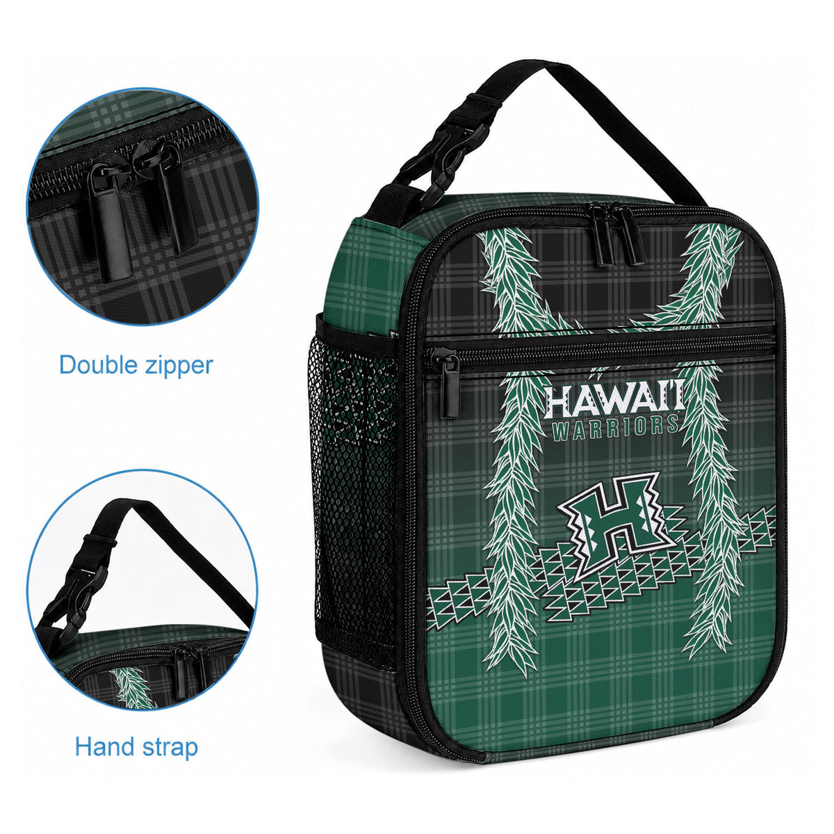 Rainbow Warriors Hawaii Palaka Lunch Bag Maile Lei