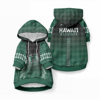 Rainbow Warriors Hawaii Palaka Pet Hoodie Maile Lei LT7 Pullover Dark Green - Polynesian Pride