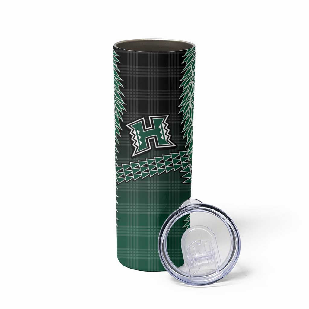 Rainbow Warriors Hawaii Palaka Skinny Tumbler Maile Lei - Polynesian Pride