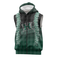 Rainbow Warriors Hawaii Palaka Sleeveless Zip Hoodie Maile Lei - Polynesian Pride