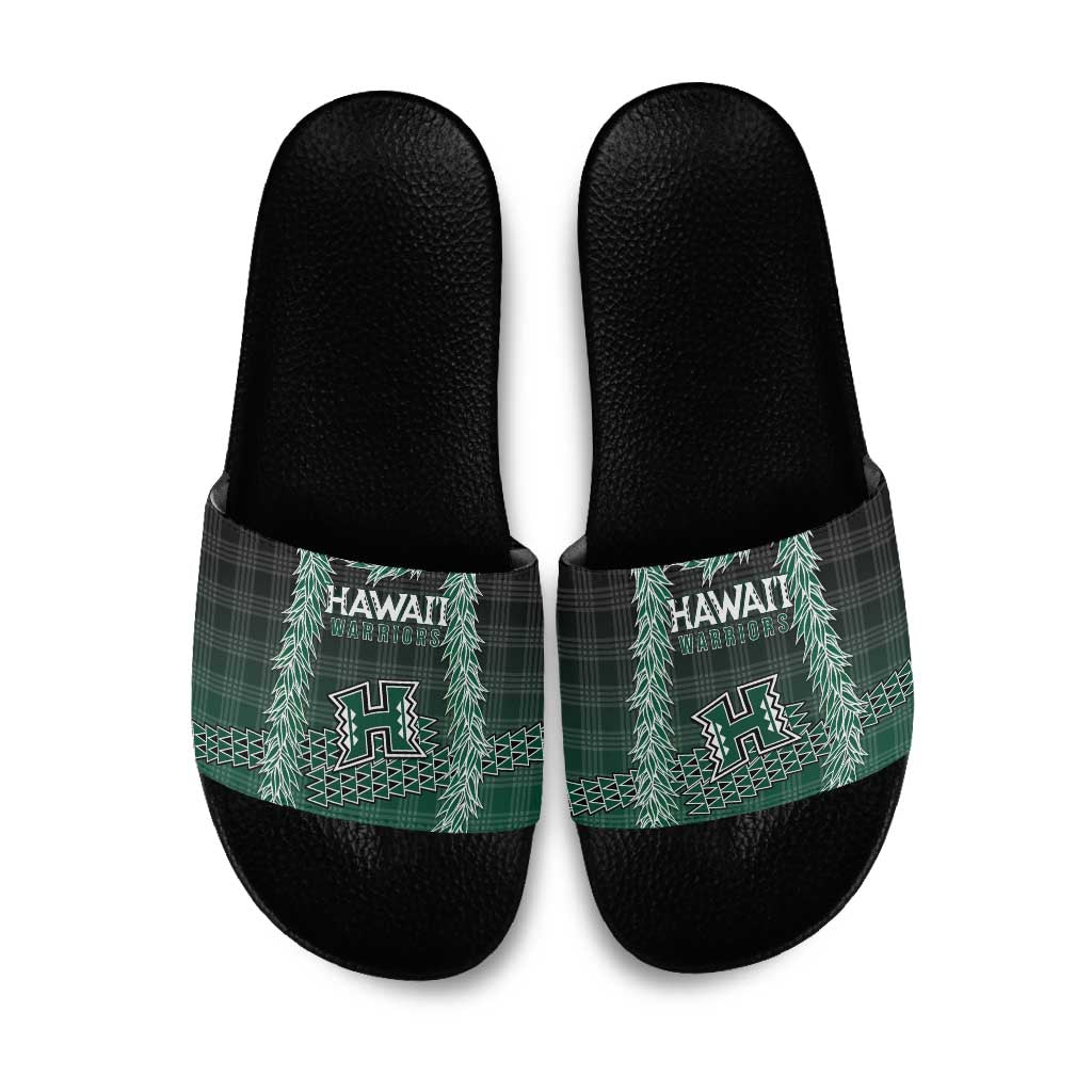 Rainbow Warriors Hawaii Palaka Slide Sandals Maile Lei - Polynesian Pride