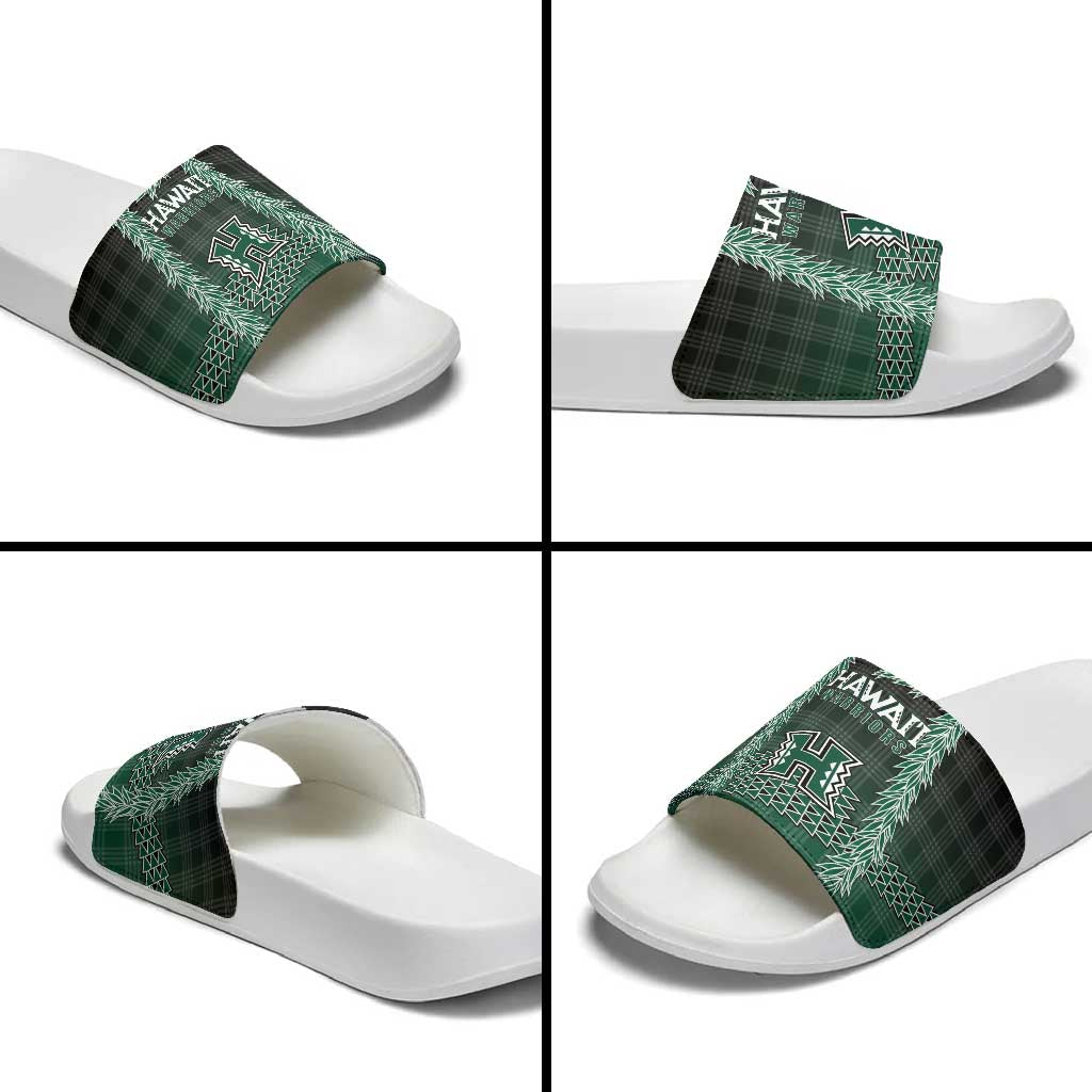 Rainbow Warriors Hawaii Palaka Slide Sandals Maile Lei - Polynesian Pride