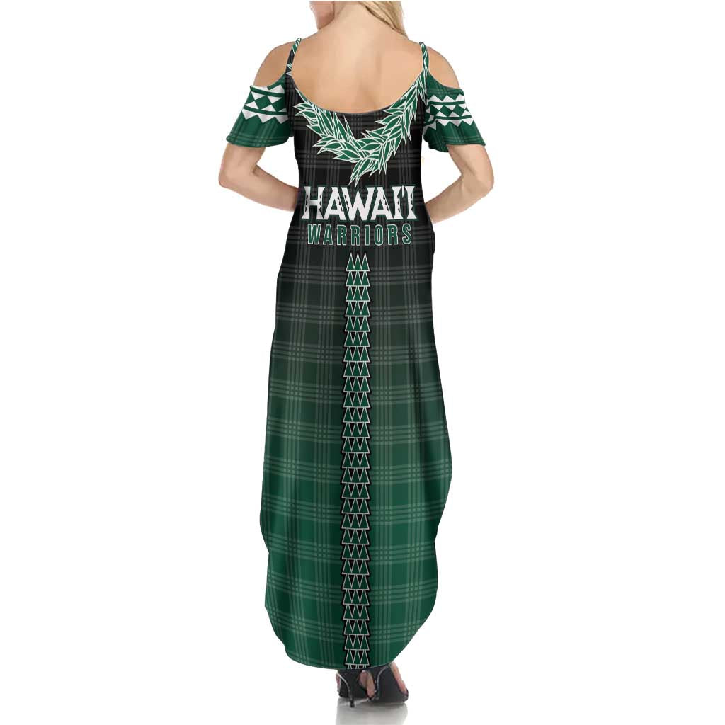 Rainbow Warriors Hawaii Palaka Summer Maxi Dress Maile Lei - Polynesian Pride