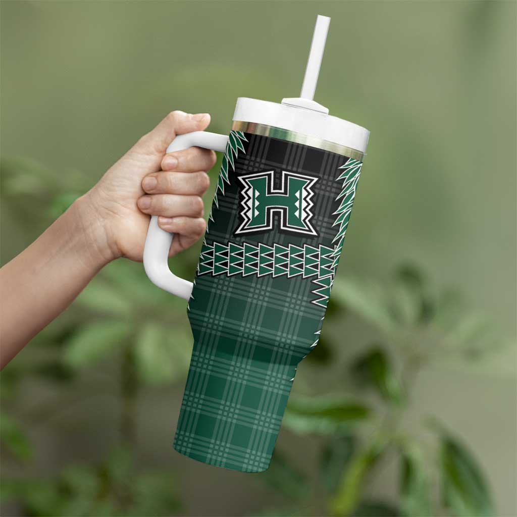 Rainbow Warriors Hawaii Palaka Tumbler With Handle Maile Lei - Polynesian Pride