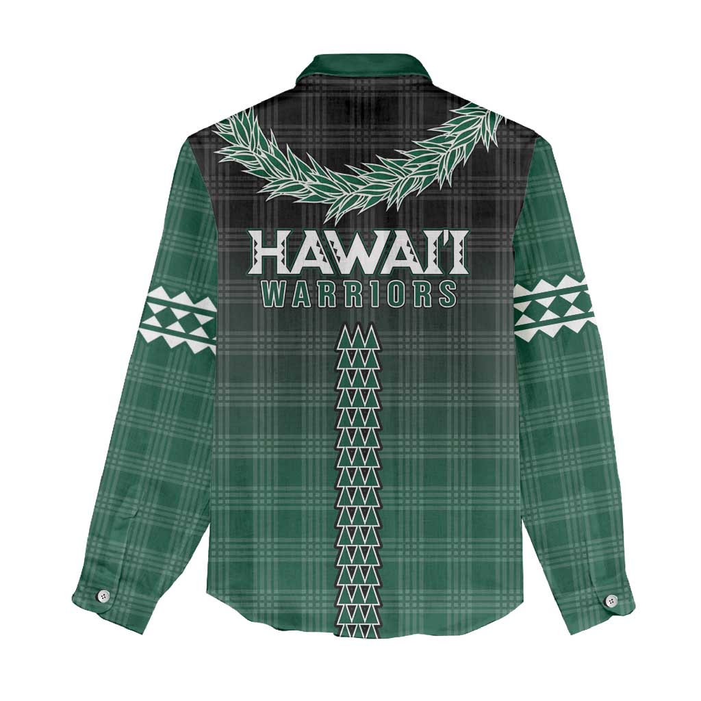 Rainbow Warriors Hawaii Palaka Women Casual Shirt Maile Lei - Polynesian Pride