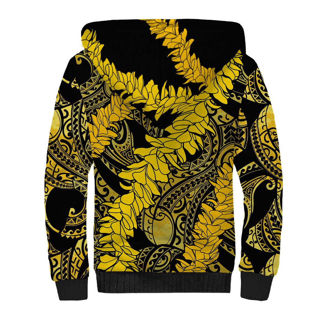 Hawaii Oahu Ilima Lei Sherpa Hoodie LT7 - Polynesian Pride