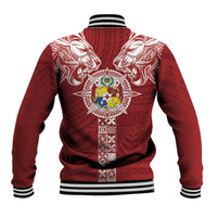 Tonga Independence Day Baseball Jacket Tongatapu Lion Ngatu Motifs