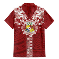 Tonga Independence Day Family Matching Mermaid Dress and Hawaiian Shirt Tongatapu Lion Ngatu Motifs