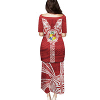 Tonga Independence Day Family Matching Puletasi and Hawaiian Shirt Tongatapu Lion Ngatu Motifs LT7 - Polynesian Pride
