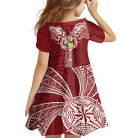 Tonga Independence Day Family Matching Tank Maxi Dress and Hawaiian Shirt Tongatapu Lion Ngatu Motifs LT7 - Polynesian Pride