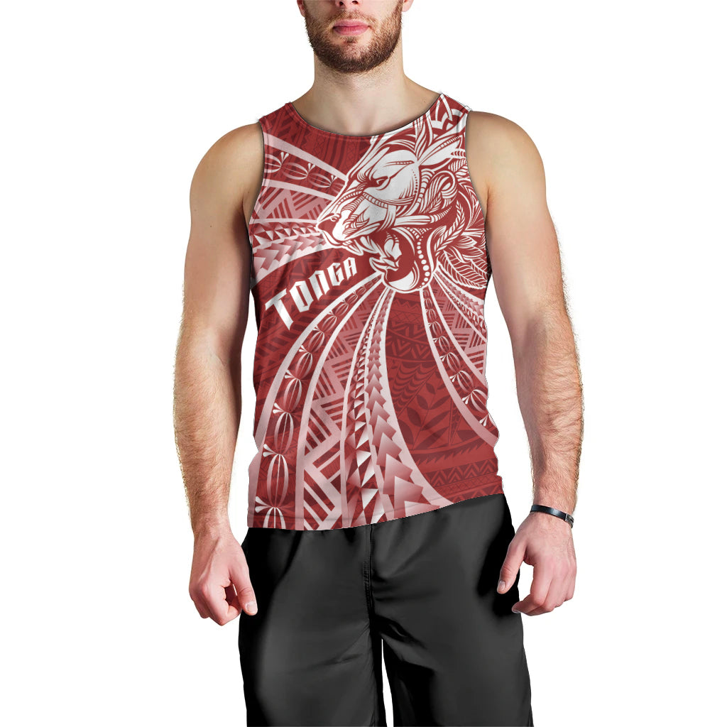 Tonga Independence Day Men Tank Top Tongatapu Lion Ngatu Motifs
