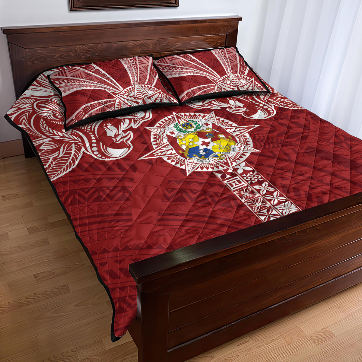 Tonga Independence Day Quilt Bed Set Tongatapu Lion Ngatu Motifs