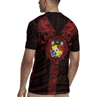 Tonga Independence Day Rugby Jersey Tongatapu Lion Ngatu Motifs Black Ver.