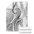 Polynesia Plumeria Lei Blanket White Curves Motif