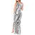 Polynesia Plumeria Lei Tank Maxi Dress White Curves Motif