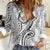 Polynesia Plumeria Lei Women Casual Shirt White Curves Motif