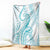 Polynesia Plumeria Lei Blanket White Turquoise Curves Motif