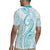 Polynesia Plumeria Lei Rugby Jersey White Turquoise Curves Motif