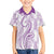 Polynesia Plumeria Lei Hawaiian Shirt White Violet Curves Motif