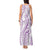 Polynesia Plumeria Lei Tank Maxi Dress White Violet Curves Motif