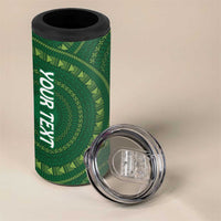 Fiji Ballantine Memorial High School Personalised 4 in 1 Can Cooler Tumbler Masi Tapa Mix Plumeria