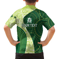 Fiji Ballantine Memorial High School Personalised Family Matching Off The Shoulder Long Sleeve Dress and Hawaiian Shirt Masi Tapa Mix Plumeria LT7 - Polynesian Pride