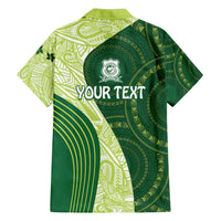 Fiji Ballantine Memorial High School Personalised Family Matching Off Shoulder Maxi Dress and Hawaiian Shirt Masi Tapa Mix Plumeria LT7 - Polynesian Pride