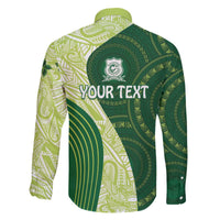 Fiji Ballantine Memorial High School Personalised Family Matching Puletasi and Hawaiian Shirt Masi Tapa Mix Plumeria LT7 - Polynesian Pride