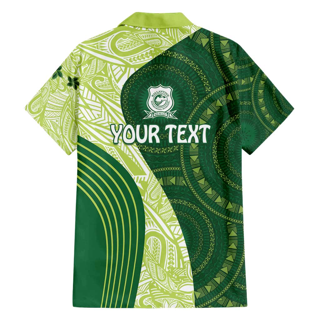 Fiji Ballantine Memorial High School Personalised Family Matching Summer Maxi Dress and Hawaiian Shirt Masi Tapa Mix Plumeria LT7 - Polynesian Pride