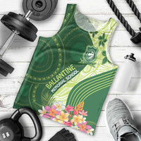 Fiji Ballantine Memorial High School Personalised Men Tank Top Masi Tapa Mix Plumeria