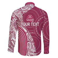 Fiji Adi Cakobau School Personalised Family Matching Off The Shoulder Long Sleeve Dress and Hawaiian Shirt Masi Tapa Mix Plumeria LT7 - Polynesian Pride