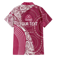 Fiji Adi Cakobau School Personalised Family Matching Off Shoulder Maxi Dress and Hawaiian Shirt Masi Tapa Mix Plumeria LT7 - Polynesian Pride