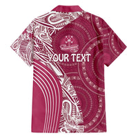 Fiji Adi Cakobau School Personalised Family Matching Off Shoulder Short Dress and Hawaiian Shirt Masi Tapa Mix Plumeria LT7 - Polynesian Pride