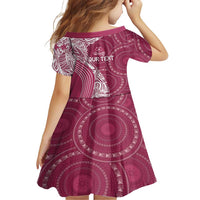 Fiji Adi Cakobau School Personalised Family Matching Short Sleeve Bodycon Dress and Hawaiian Shirt Masi Tapa Mix Plumeria LT7 - Polynesian Pride