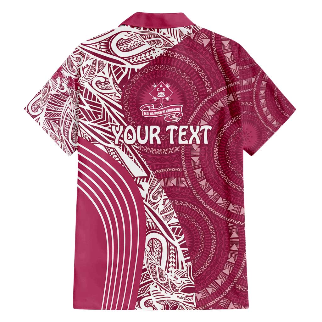 Fiji Adi Cakobau School Personalised Family Matching Summer Maxi Dress and Hawaiian Shirt Masi Tapa Mix Plumeria LT7 - Polynesian Pride